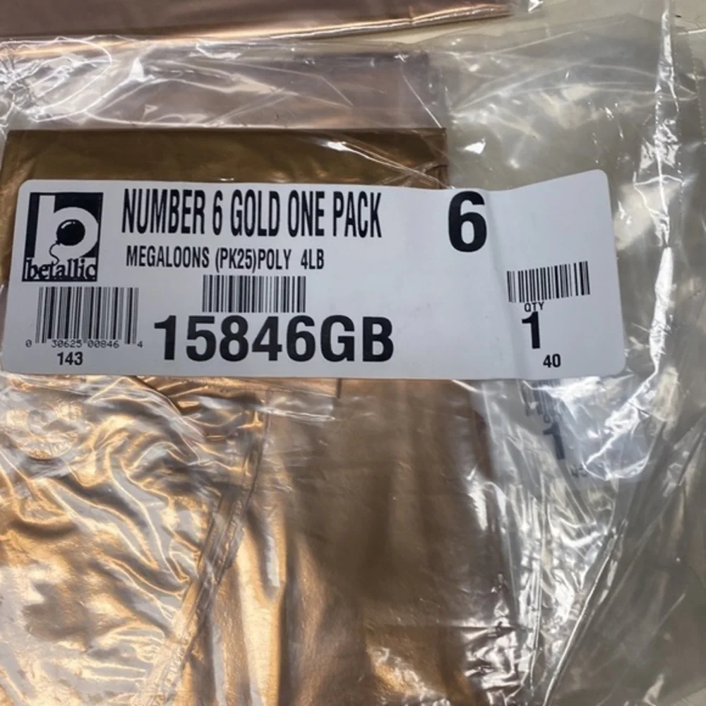 Mylar 40 “ helium balloons gold